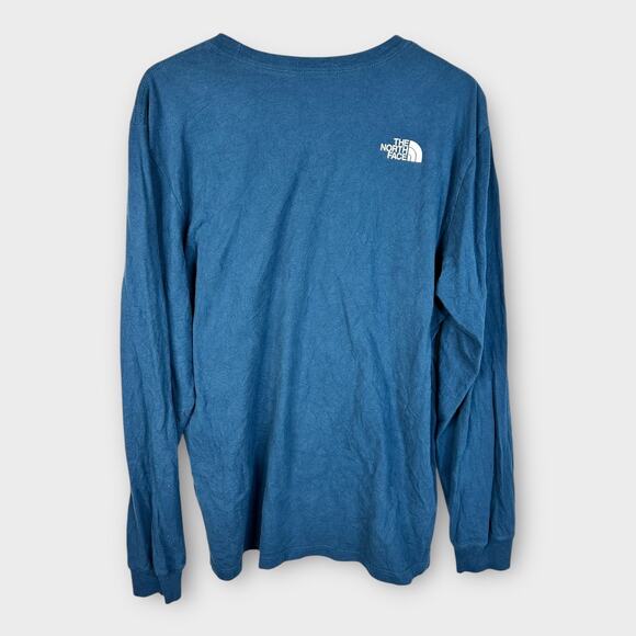 The North Face TNF Mens size Large Half Dome Long Sleeve Graphic T-Shirt Blue - Picture 2 of 9